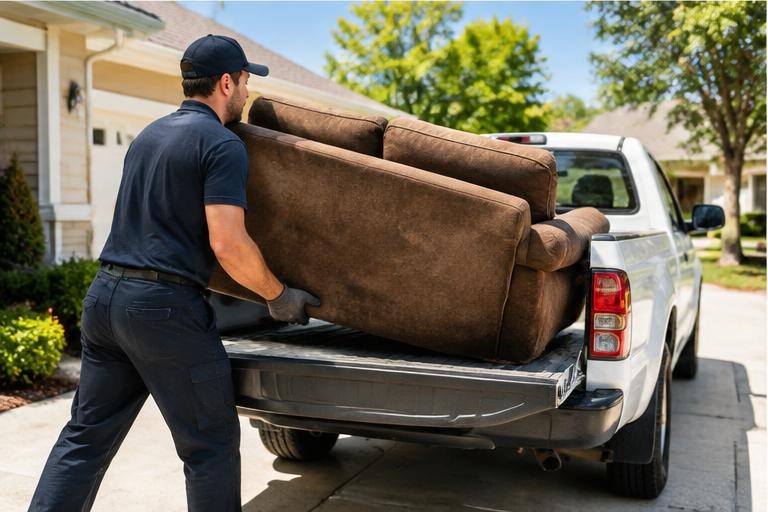 Junk Removal professional at work